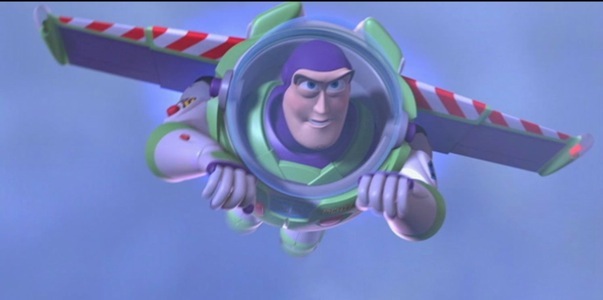 Buzz lightyear sales flying in space